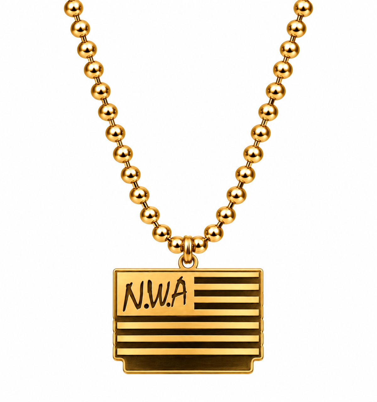 NWA Gold Pendant Necklace