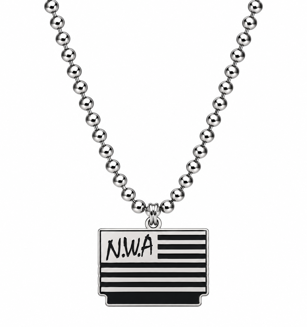 NWA Silver Pendant Necklace